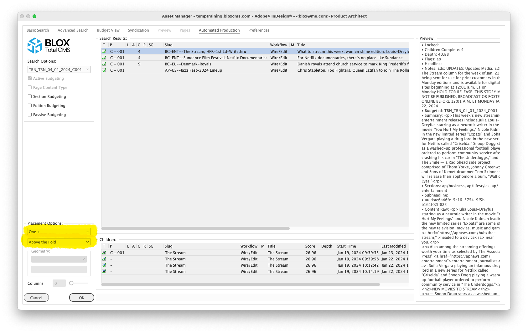 Automated Production User Mode